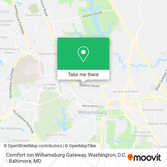Comfort Inn Williamsburg Gateway map