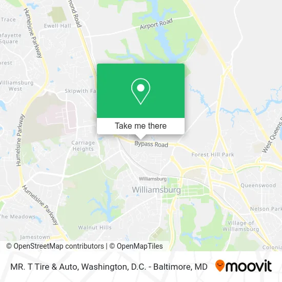 MR. T Tire & Auto map
