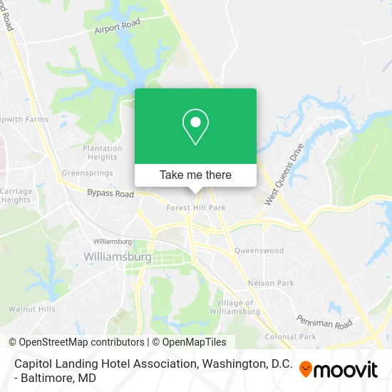 Capitol Landing Hotel Association map