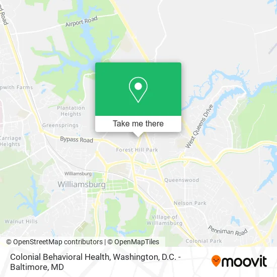 Colonial Behavioral Health map