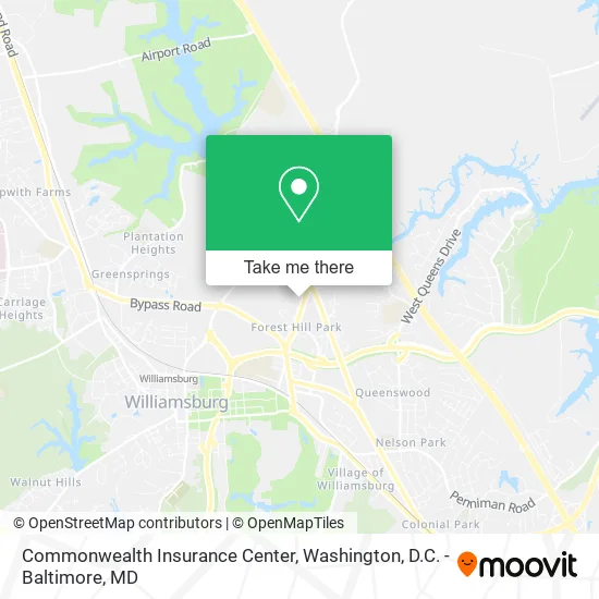 Commonwealth Insurance Center map