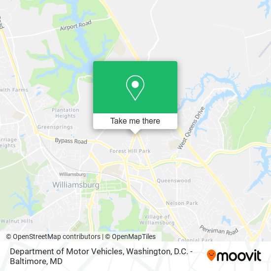 Mapa de Department of Motor Vehicles
