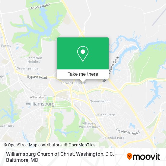 Williamsburg Church of Christ map