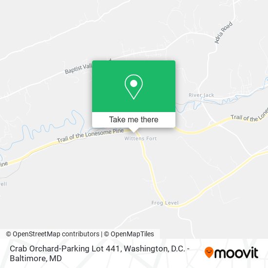 Crab Orchard-Parking Lot 441 map