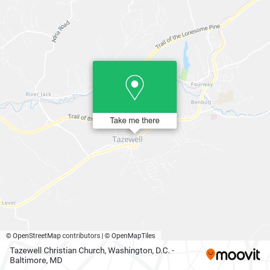 Tazewell Christian Church map