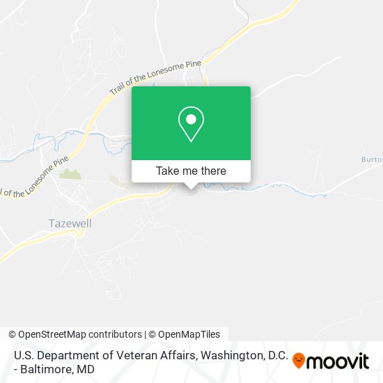 U.S. Department of Veteran Affairs map