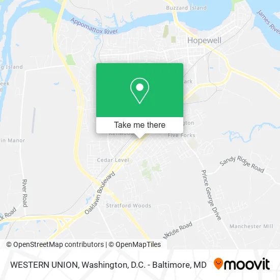 WESTERN UNION map