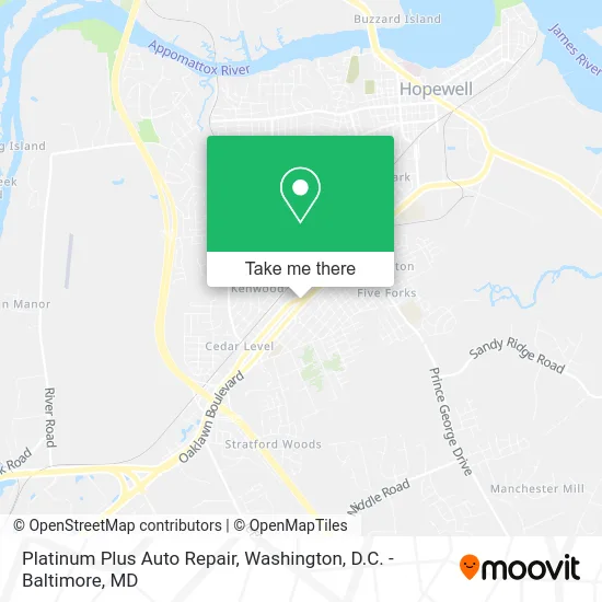 Platinum Plus Auto Repair map