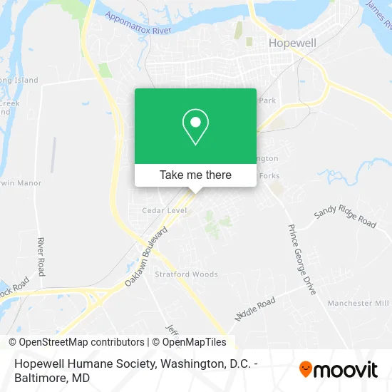 Hopewell Humane Society map
