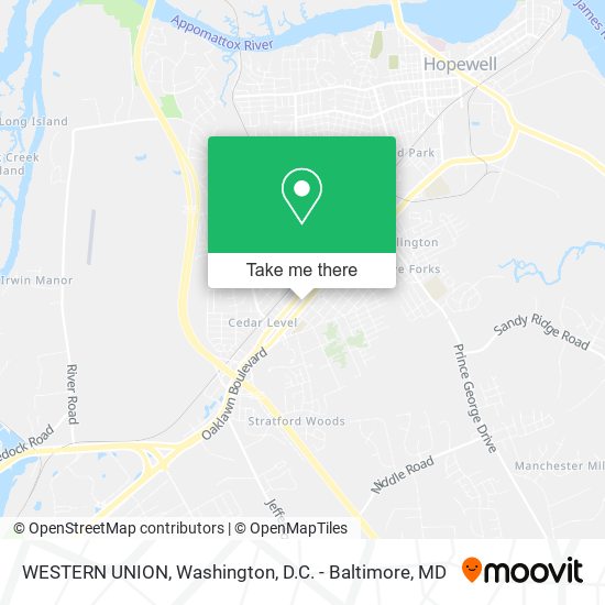 WESTERN UNION map
