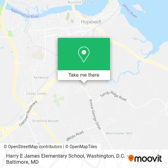 Harry E James Elementary School map