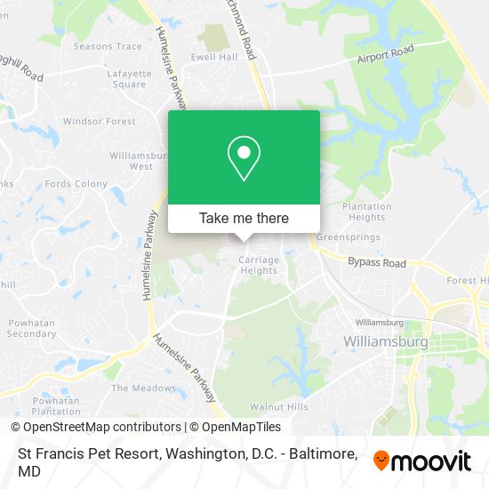 Mapa de St Francis Pet Resort
