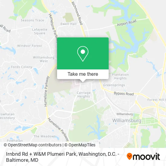 Mapa de Irnbnd Rd + W&M Plumeri Park
