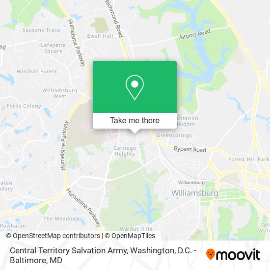 Central Territory Salvation Army map