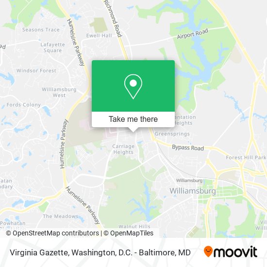 Mapa de Virginia Gazette