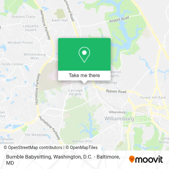 Bumble Babysitting map