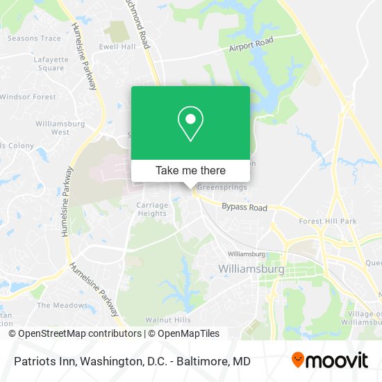 Patriots Inn map