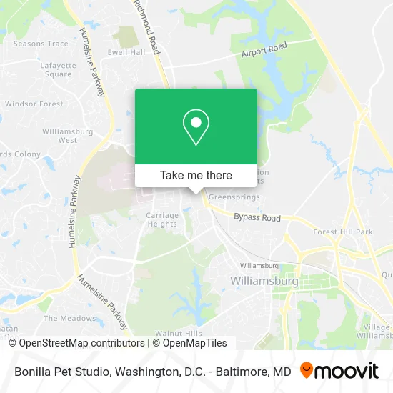 Bonilla Pet Studio map