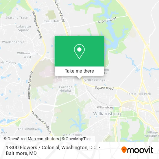 1-800 Flowers / Colonial map