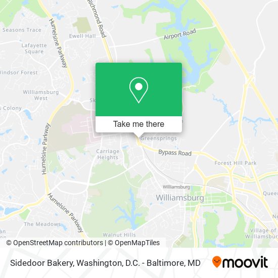 Mapa de Sidedoor Bakery