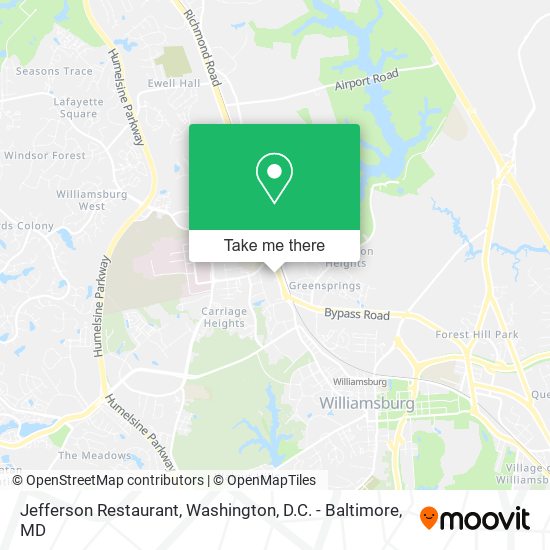 Jefferson Restaurant map