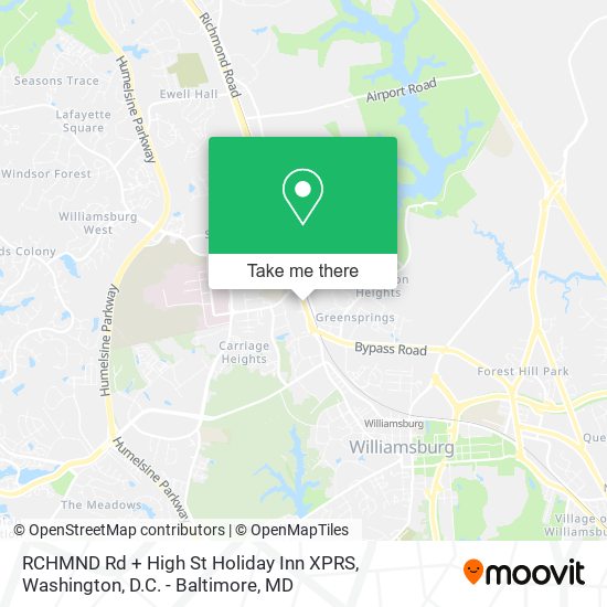 RCHMND Rd + High St Holiday Inn XPRS map