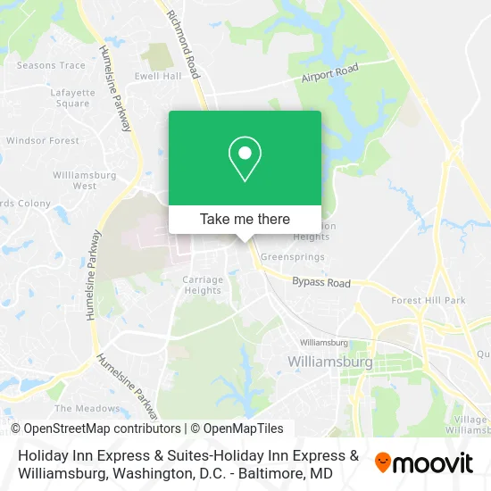Holiday Inn Express & Suites-Holiday Inn Express & Williamsburg map