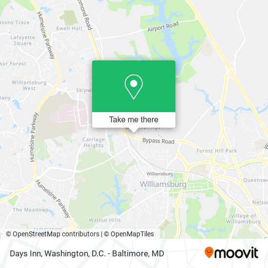 Days Inn map