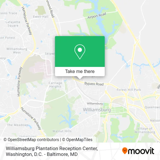 Williamsburg Plantation Reception Center map