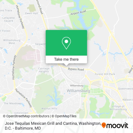 Mapa de Jose Tequilas Mexican Grill and Cantina