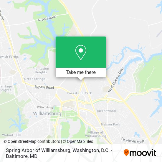Spring Arbor of Williamsburg map