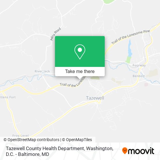 Tazewell County Health Department map
