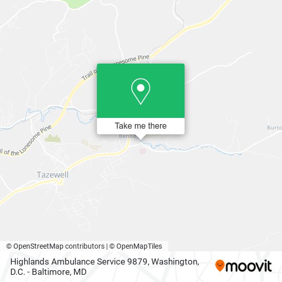 Highlands Ambulance Service 9879 map