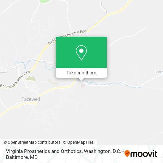 Virginia Prosthetics and Orthotics map