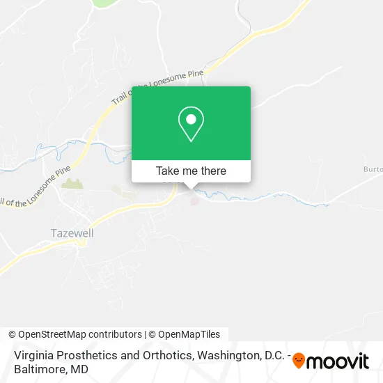 Virginia Prosthetics and Orthotics map
