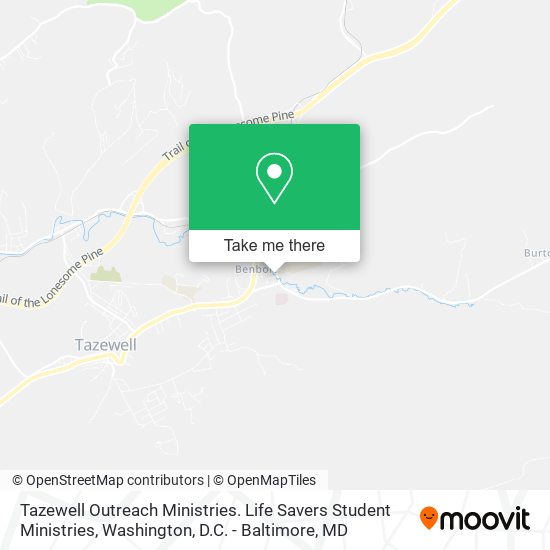 Mapa de Tazewell Outreach Ministries. Life Savers Student Ministries