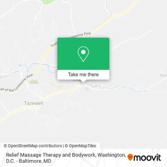 Relief Massage Therapy and Bodywork map