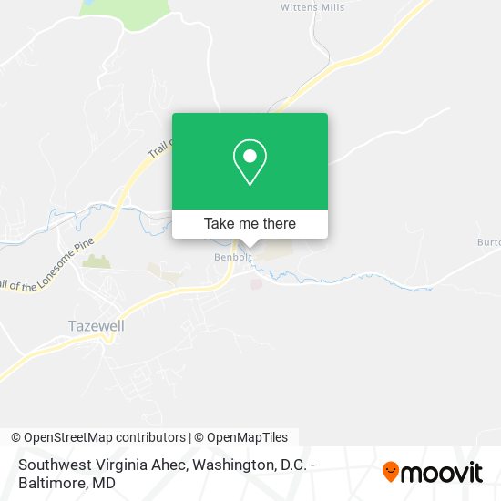 Mapa de Southwest Virginia Ahec