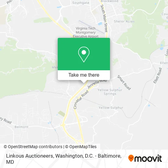 Linkous Auctioneers map