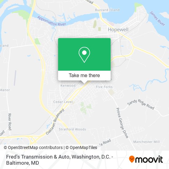 Fred's Transmission & Auto map