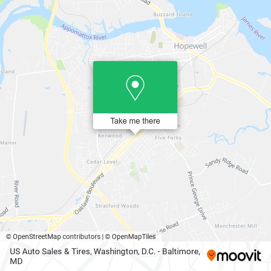 Mapa de US Auto Sales & Tires