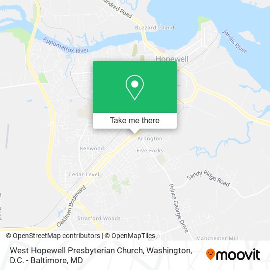 West Hopewell Presbyterian Church map