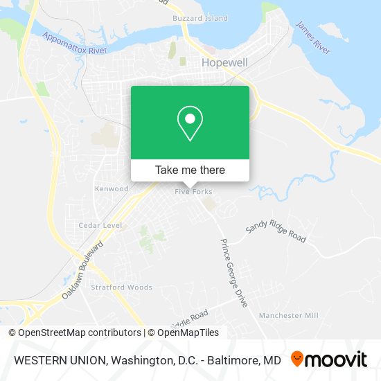 WESTERN UNION map