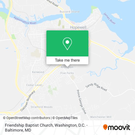Friendship Baptist Church map