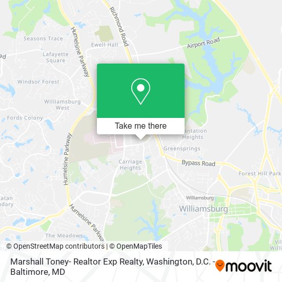 Marshall Toney- Realtor Exp Realty map