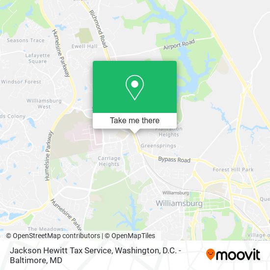 Jackson Hewitt Tax Service map