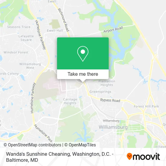 Wanda's Sunshine Cheaning map