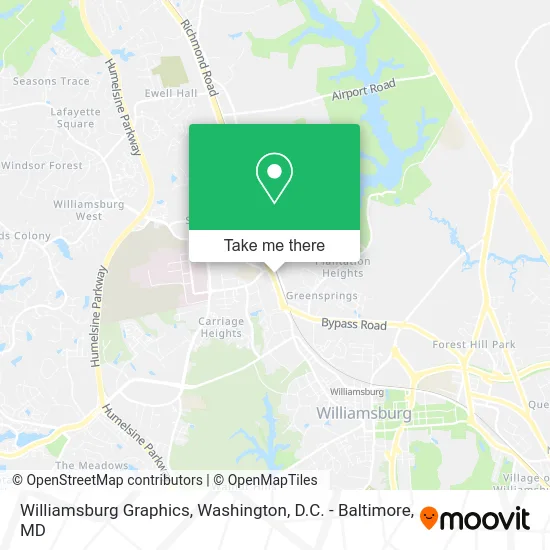 Williamsburg Graphics map