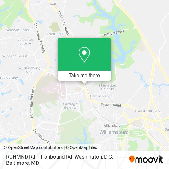 Mapa de RCHMND Rd + Ironbound Rd