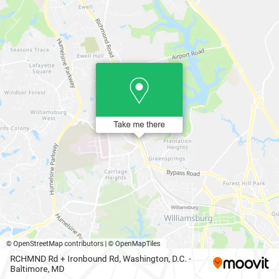 RCHMND Rd + Ironbound Rd map